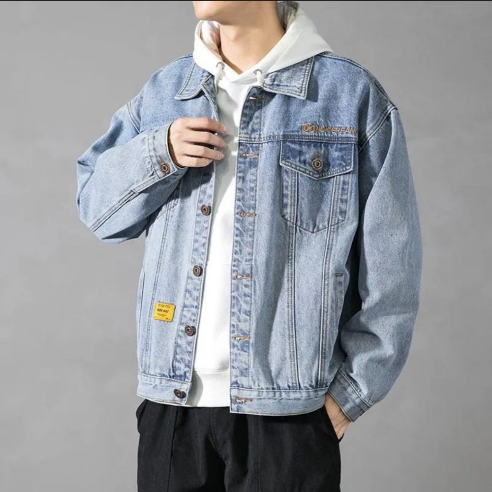 Men's Denim Blue Jean Jacket - NWT - Picture 2 of 6